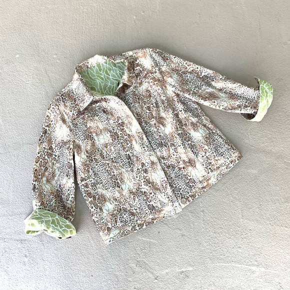 Reversible Jacket Green and Animal Print - Picture 7 of 8